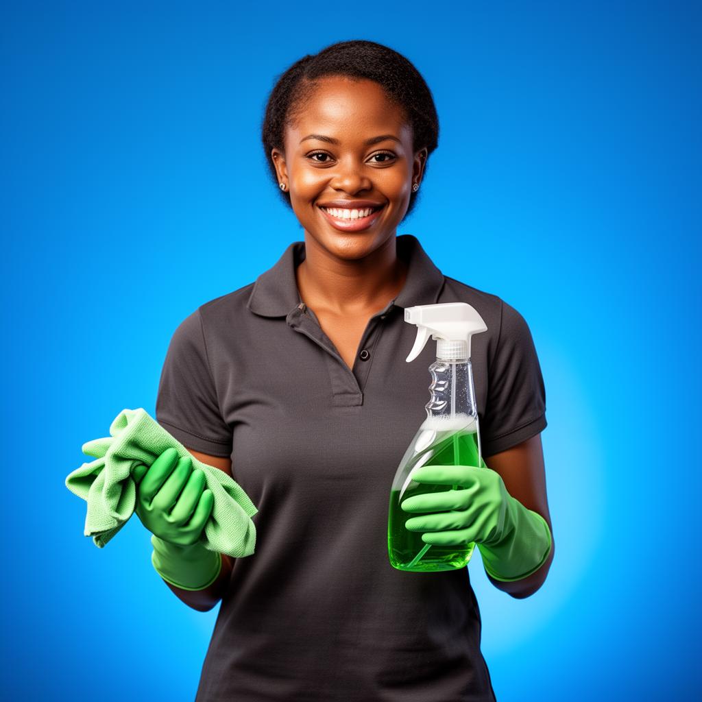 Professional cleaner ready to help